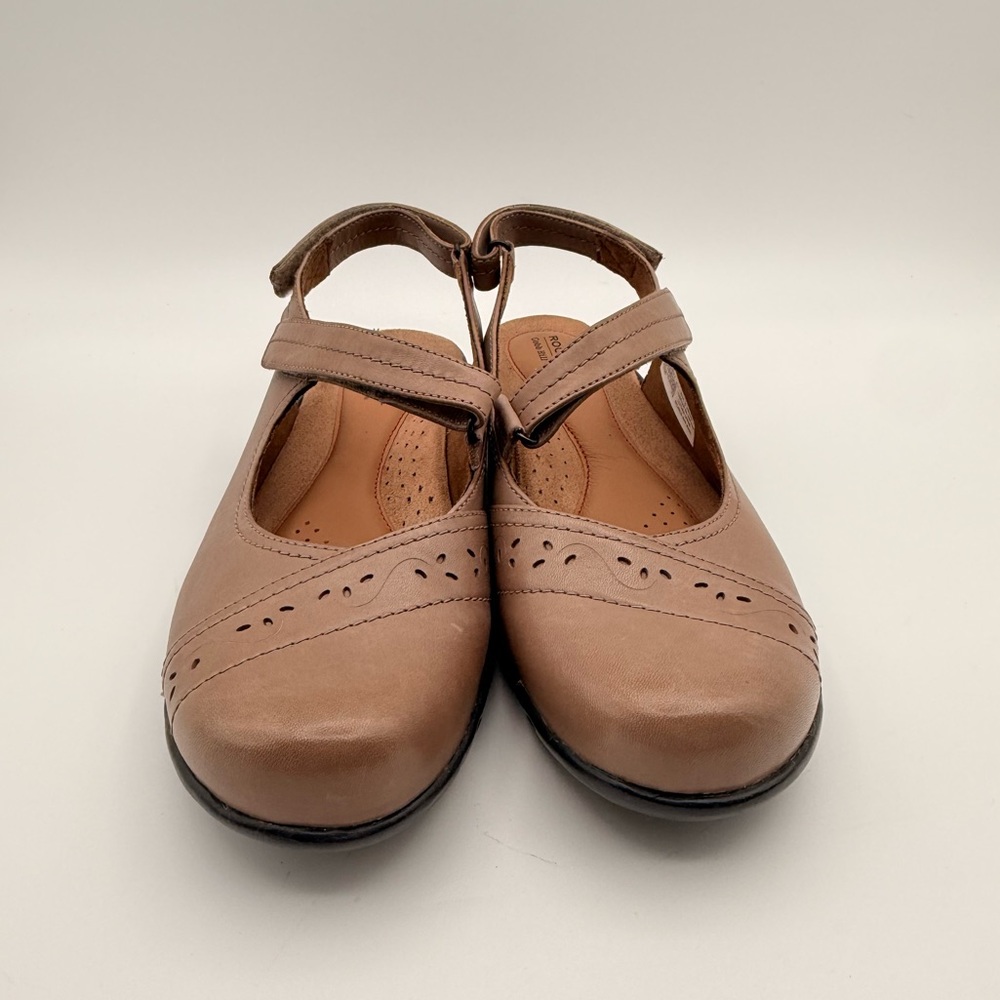 Rockport Cobb Hill Penfield Mary Jane Slingback Leather Shoes Taupe Size 9.5 - Picture 5 of 13
